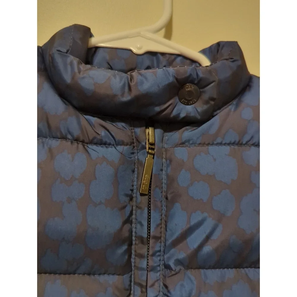 Baby Gap Size 3t Toddler, Puffer Vest,‎ Blue and Black Animal Print, Spring Fall